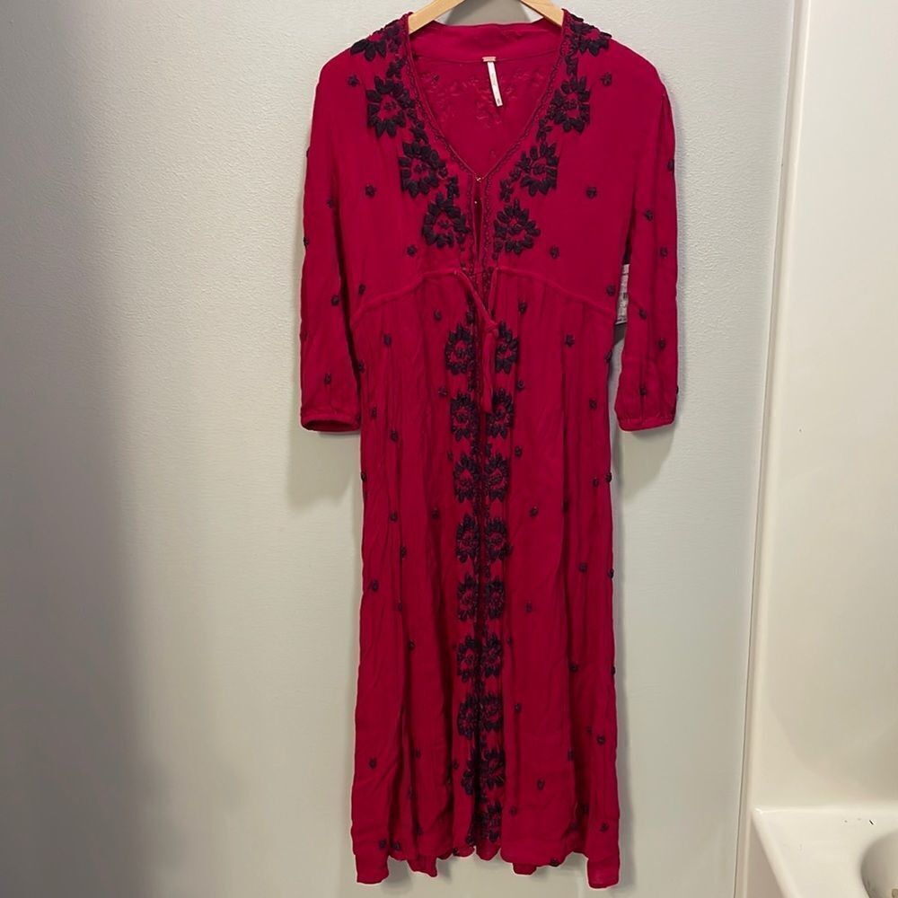 NWT Free People magenta combo dress